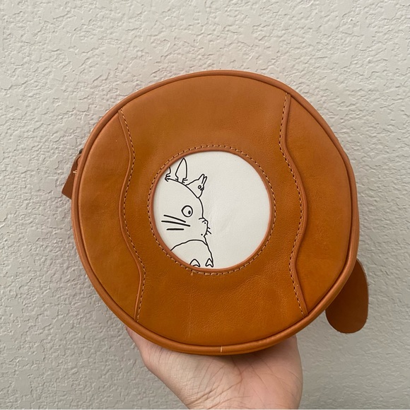 Cute Anime Round Circle My Neighbor Totoro Leather Crossbody Bag T6 - Picture 14 of 16
